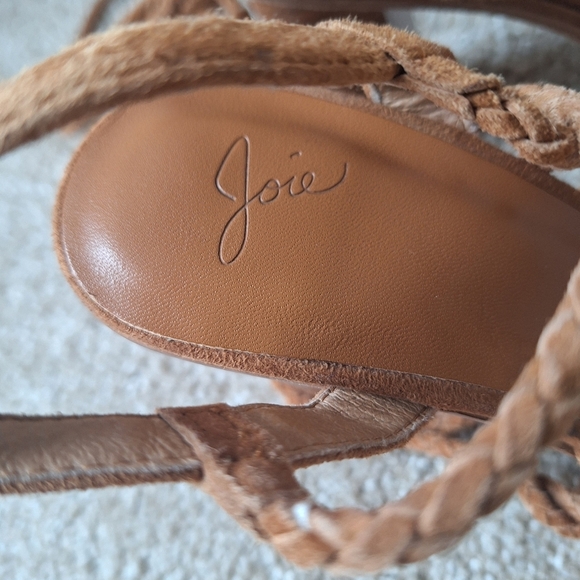 Joies Banji Braided Suede Leather Ankle Wrap Boho Sandals Womens Size 36 - Picture 7 of 12